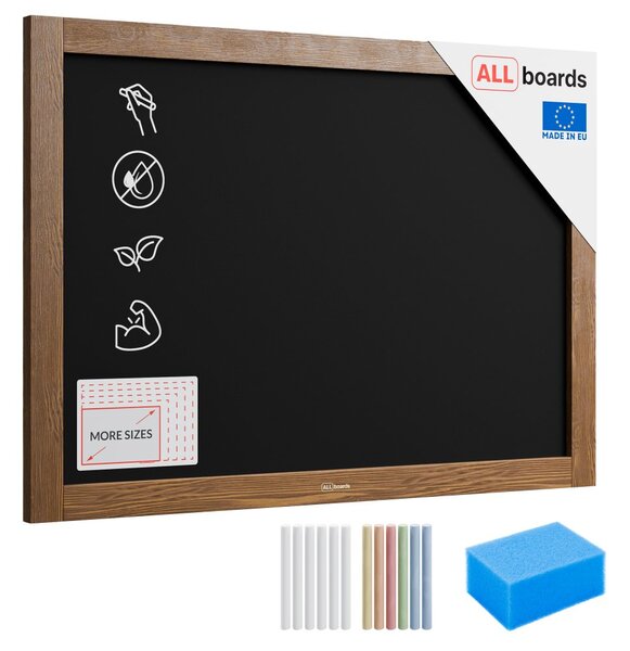 Allboards, Tabule černá křídová v dřevěném rámu 70x50 cm, TB75