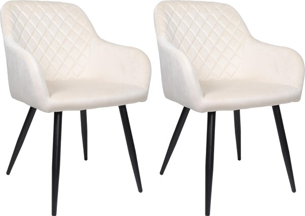 ALBATROS Jídelní židle set 2 SALO, béžová - Moderní a stylová, pohodlná čalouněná židle - Elegantní židle do kuchyně, jídelny nebo jídelního stolu v retro stylu