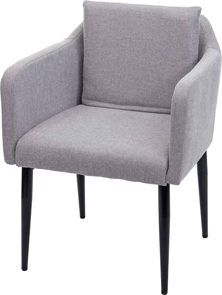 Jídelní židle HWC-H93, kuchyňská židle polohovací židle látka/textil světle šedá