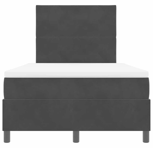 Postel s boxspringem s čelo Černý 120 x 190 cm samet 3339886