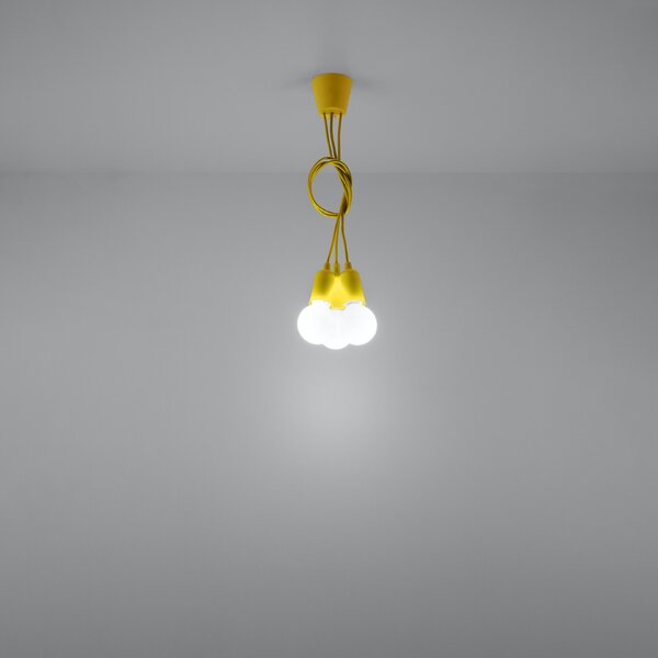 Sollux Lighting Závěsné svítidlo DIEGO 3 žluté