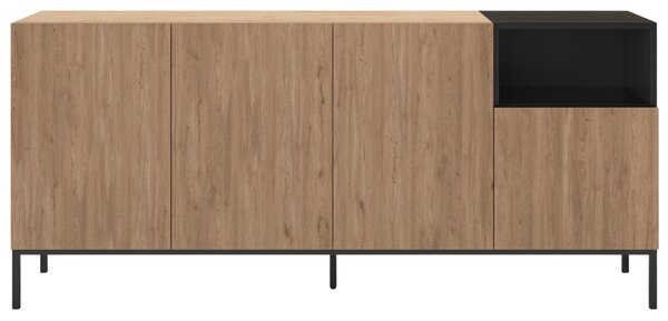 Marckeric Komoda Cailin 180 x 40 cm s dřevěným dekorem