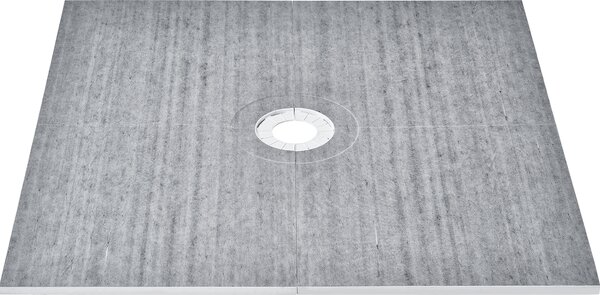 VEVOR sada sprchového ráfku, 1828 x 1828 x 32 mm, velká sada sprchové vaničky se středovým odtokem, lehké instalační sady EPS se 2 nepromokavými utěrkami, tyče pro sklon sprchové vaničky vhodné do koupelen