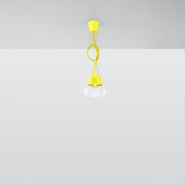 Sollux Lighting Závěsné svítidlo DIEGO 3 žluté