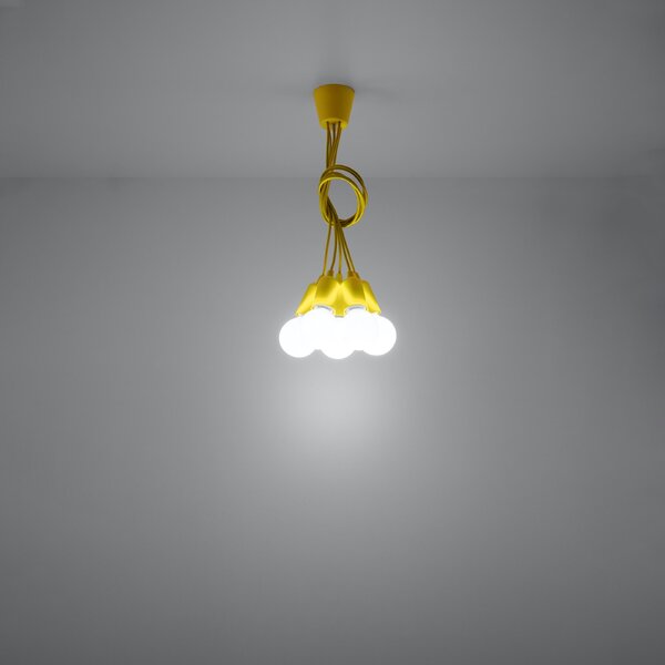 Sollux Lighting Závěsné svítidlo DIEGO 5 žluté