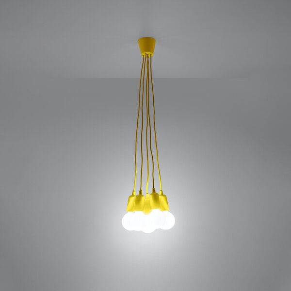 Sollux Lighting Závěsné svítidlo DIEGO 5 žluté