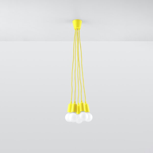 Sollux Lighting Závěsné svítidlo DIEGO 5 žluté