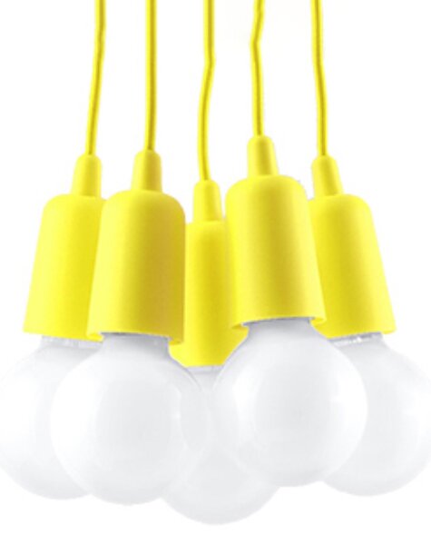 Sollux Lighting Závěsné svítidlo DIEGO 5 žluté