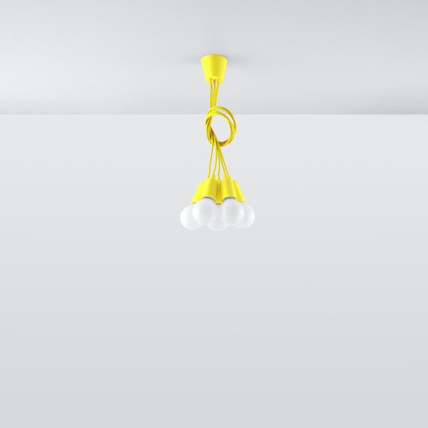 Sollux Lighting Závěsné svítidlo DIEGO 5 žluté