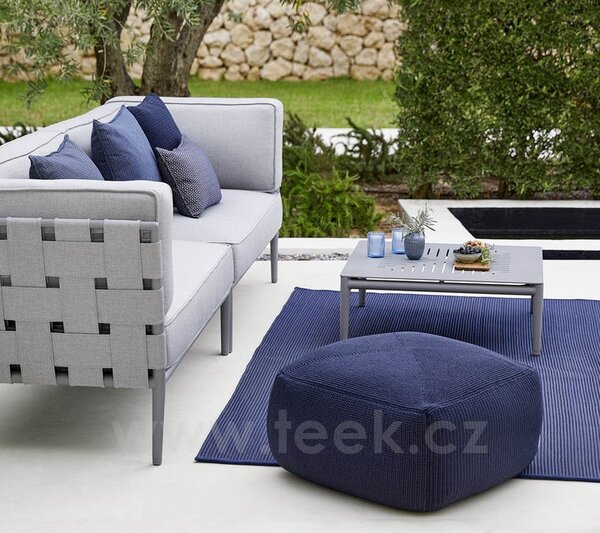 Cane-line Podnožka/puf Divine, Cane-line, 60x60x35 cm, venkovní látka Selected PP sand