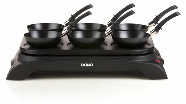 DOMO DO8710W elektrický lívanečník s wok pánvemi