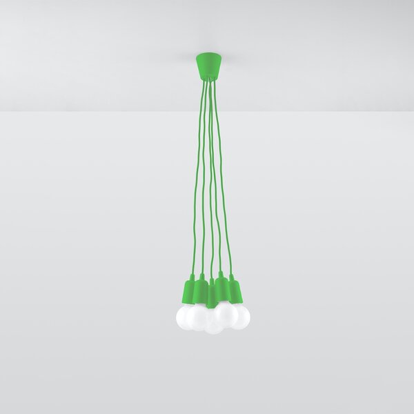 Sollux Lighting Závěsné svítidlo DIEGO 5 zelené