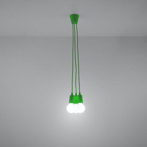 Sollux Lighting Závěsné svítidlo DIEGO 3 zelené