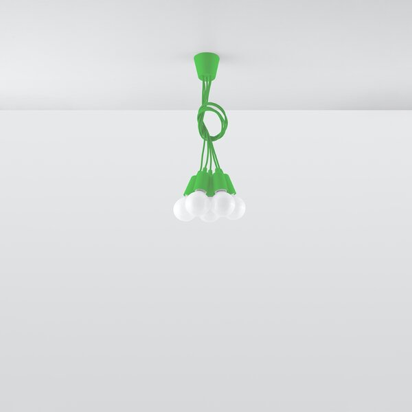 Sollux Lighting Závěsné svítidlo DIEGO 5 zelené