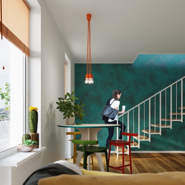 Sollux Lighting Závěsné svítidlo DIEGO 3 oranžové