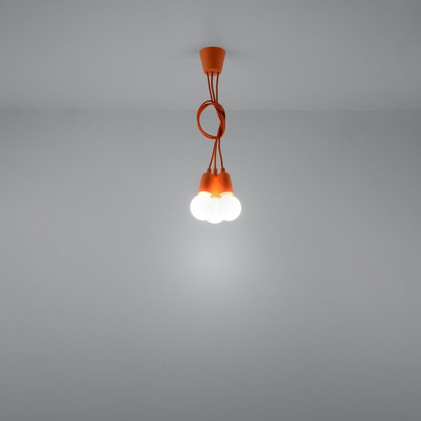 Sollux Lighting Závěsné svítidlo DIEGO 3 oranžové