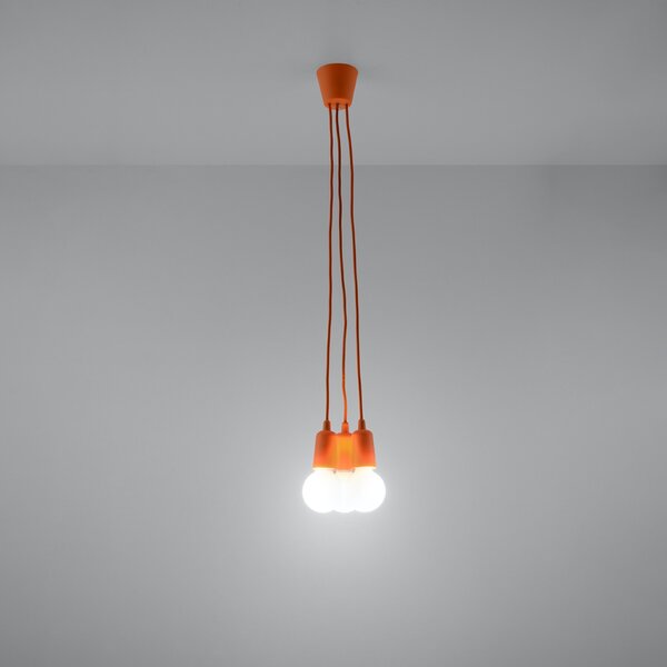 Sollux Lighting Závěsné svítidlo DIEGO 3 oranžové