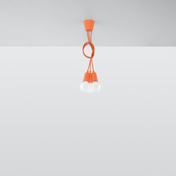 Sollux Lighting Závěsné svítidlo DIEGO 3 oranžové