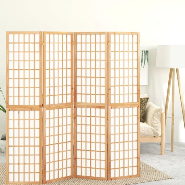Skládací 4dílný paraván v japonském stylu 160 x 170 cm