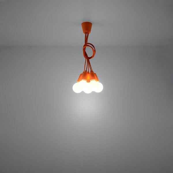 Sollux Lighting Závěsné svítidlo DIEGO 5 oranžové