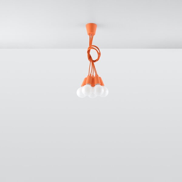 Sollux Lighting Závěsné svítidlo DIEGO 5 oranžové