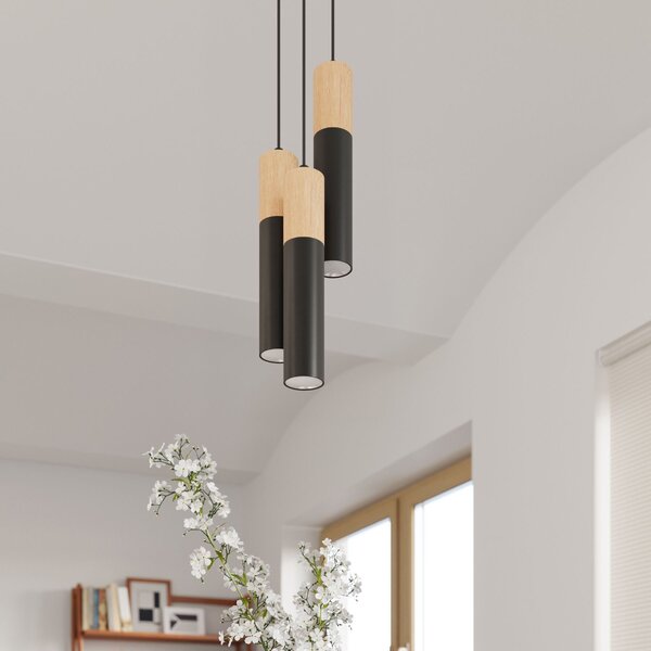 Sollux Lighting Závěsné svítidlo PABLO černé