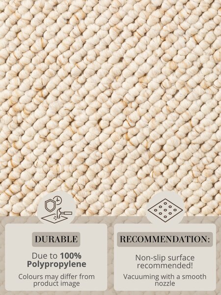 BT Carpet, Ložnicová sada Wolly 102843 Creme, 3 díly: 67x140 (2x), 67x250 (1x), bílá, ložnice