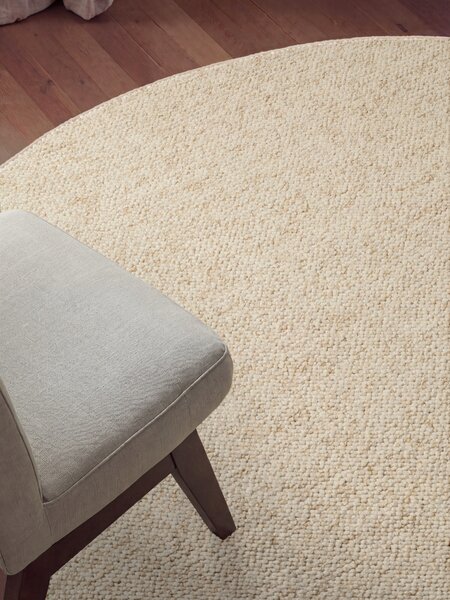 BT Carpet, Kusový koberec Wolly 102843 kruh, 133x133 (průměr) kruh, bílá, ložnice