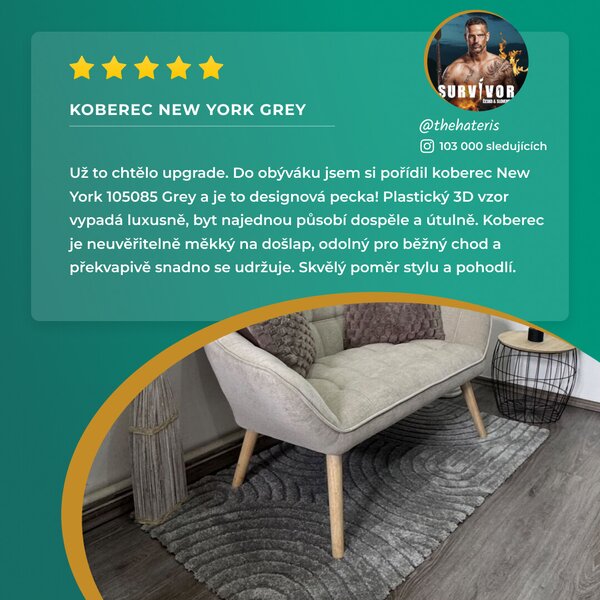 ELLE Decoration, Kusový koberec New York 105084 Cream, beige, 120x170, béžová, ložnice