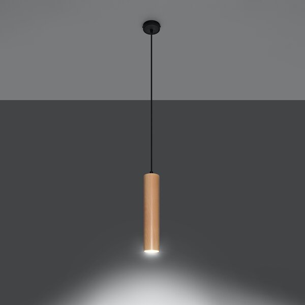 Sollux Lighting Dřevěná závěsná lampa LINO