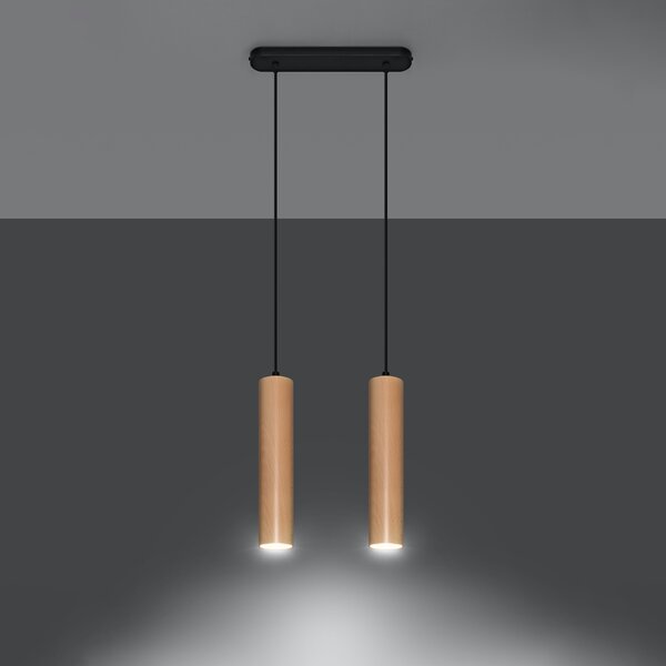 Sollux Lighting Dřevěná závěsná lampa LINO 2