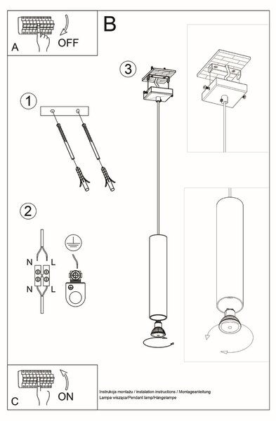 Sollux Lighting Dřevěná závěsná lampa LINO