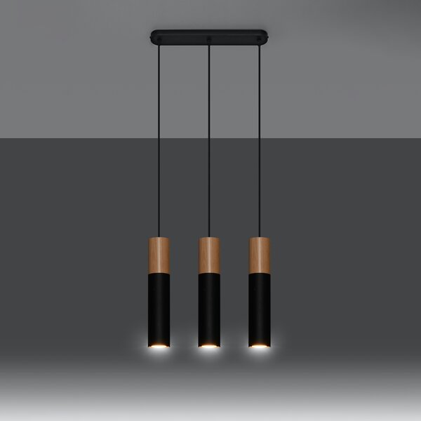 Sollux Lighting Závěsné svítidlo PABLO 3 černé