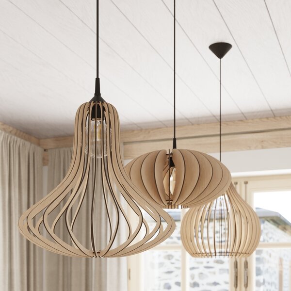 Sollux Lighting Závěsné svítidlo APRILLA dřevo