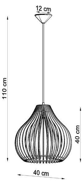 Sollux Lighting Závěsné svítidlo APRILLA dřevo