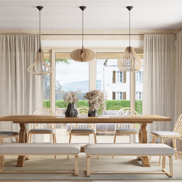 Sollux Lighting Závěsné svítidlo ELZA dřevo