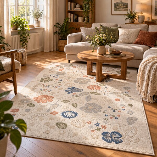 Angel Carpet, Kusový koberec Aurora 25 Cream, 80x150, bílá, kancelář