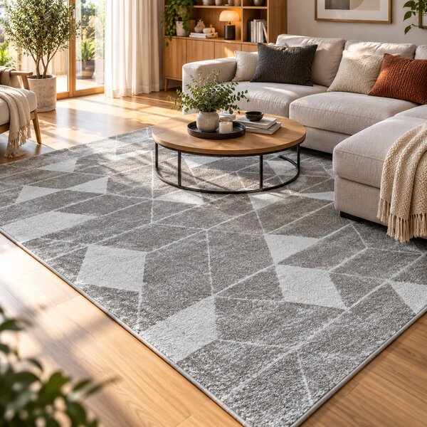 Angel Carpet, Kusový koberec Aurora 11 Grey, 120x170, šedá, kancelář