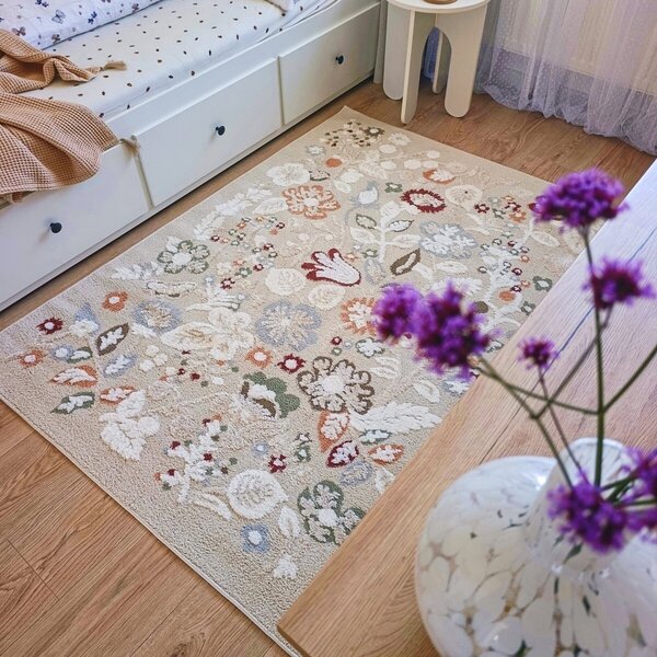 Angel Carpet, Kusový koberec Aurora 25 Beige, 60x110, béžová, kancelář
