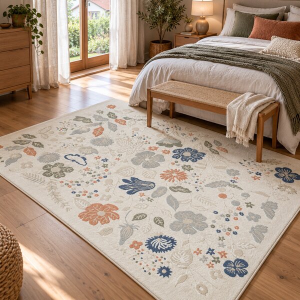 Angel Carpet, Kusový koberec Aurora 25 Cream, 80x150, bílá, kancelář