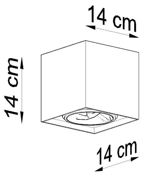 Sollux Lighting Stropní svítidlo VALDE beton
