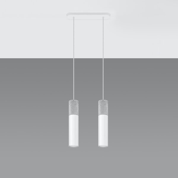 Sollux Lighting Závěsné svítidlo BORGIO 2 bílé
