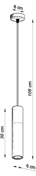 Sollux Lighting Závěsné svítidlo BORGIO 1 černé