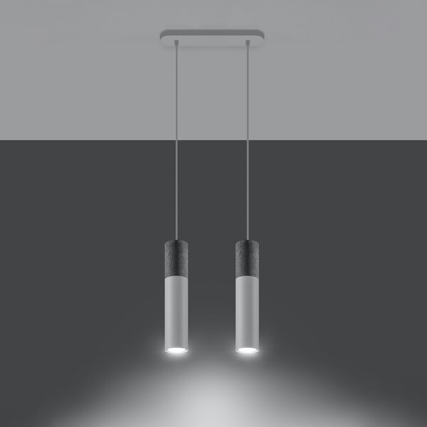 Sollux Lighting Závěsné svítidlo BORGIO 2 bílé
