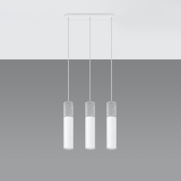 Sollux Lighting Závěsné svítidlo BORGIO 3L bílé