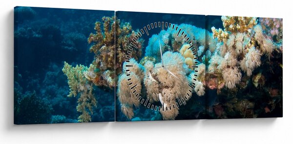 Obraz - V oceánu (s hodinami) (90x30 cm)