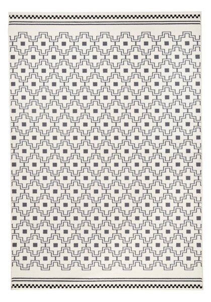 Bílo-černý koberec Zala Living Cubic, 70 x 140 cm