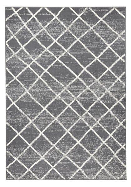 Tmavě šedý koberec Zala Living Rhombe, 140 x 200 cm