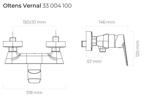 Oltens Vernal sprchová baterie nastěnná chrom 33004100