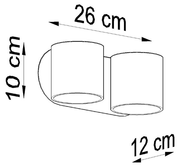 Sollux Lighting Nástěnné svítidlo ORBIS 2 černé
